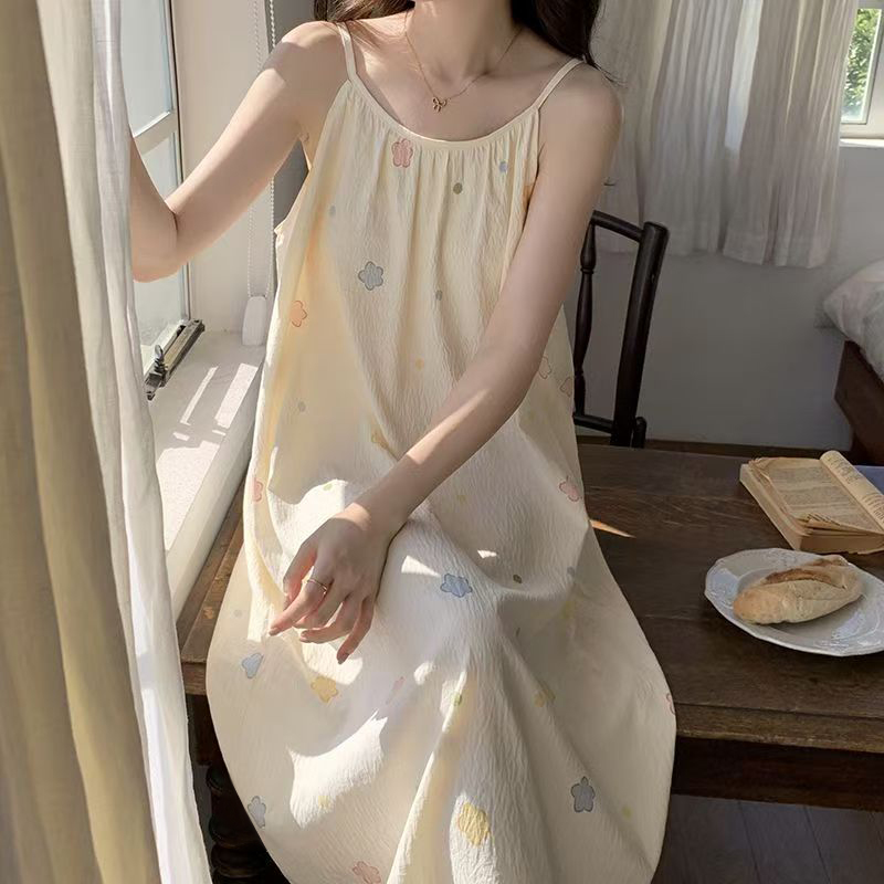 Summer Cloud Cotton Camisole Homewear Women Short Sleeve Shorts 2 Pcs photo 4 (style 17171723)