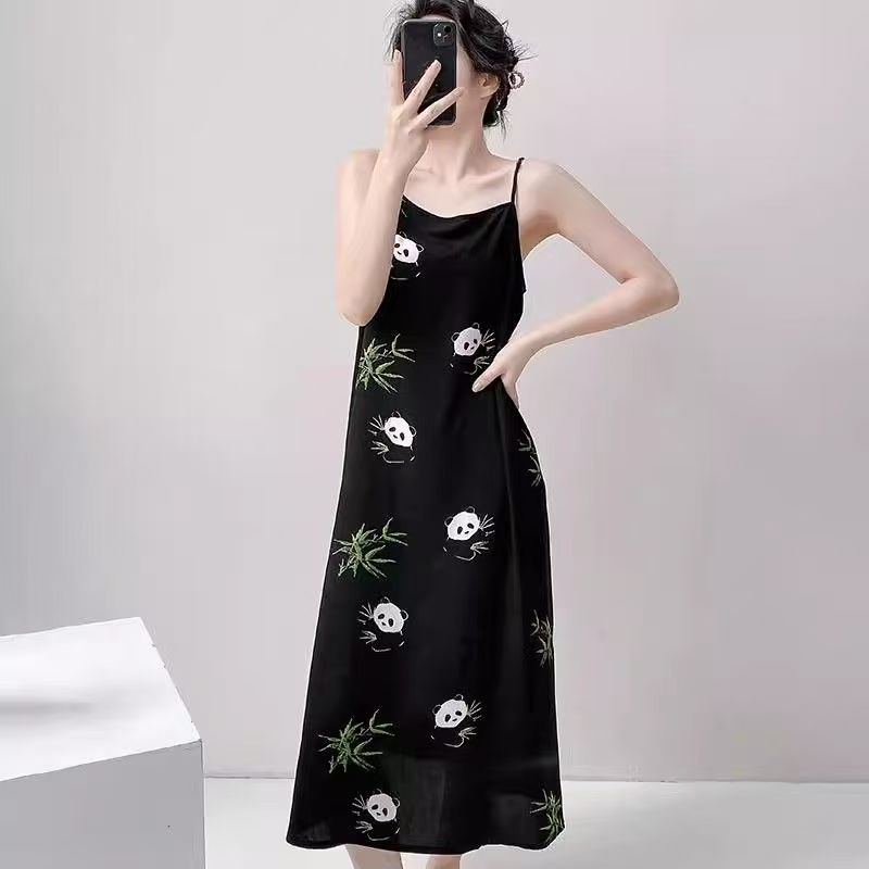 Summer Cloud Cotton Camisole Nightgown Women Loose Slim Breathable Hom photo 3 (style 17421743)