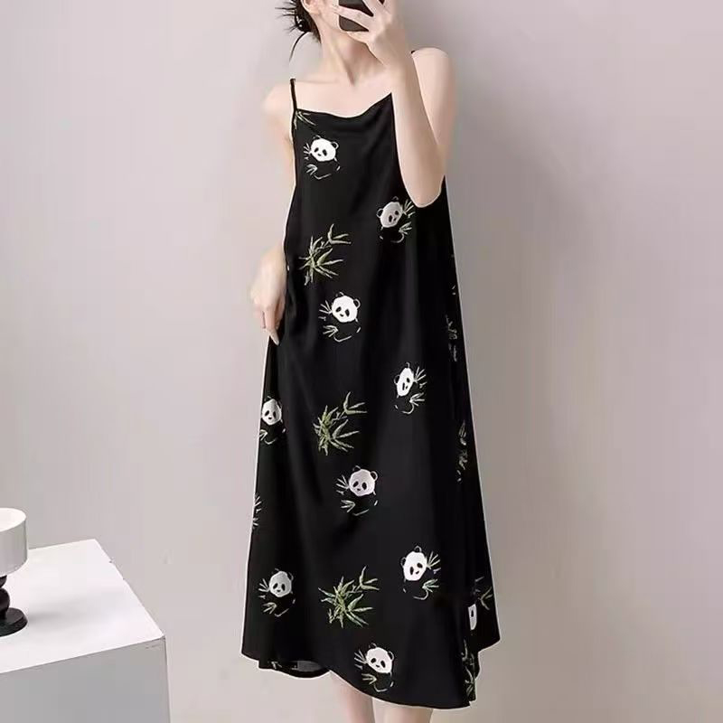 Summer Cloud Cotton Camisole Nightgown Women Loose Slim Breathable Hom photo 4 (style 17421743)