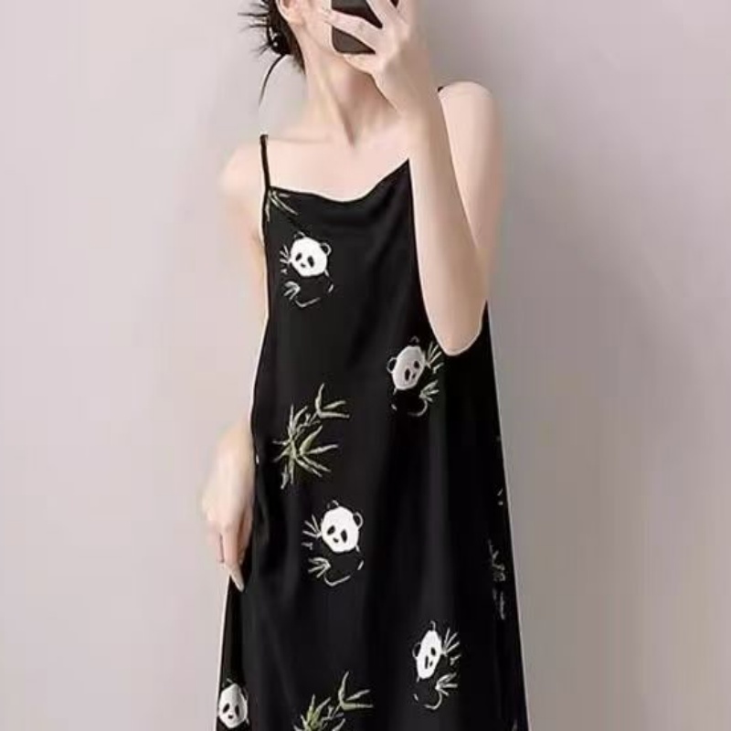 Summer Cloud Cotton Camisole Nightgown Women Loose Slim Breathable Hom photo 5 (style 17421743)