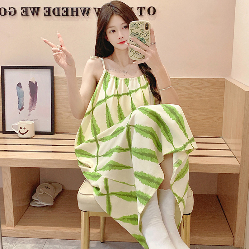 Summer Cloud Cotton Homewear Women Short Sleeve Shorts 2 Pcs Breathabl photo 2 (style 17441757)