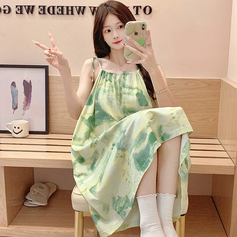 Summer Cloud Cotton Homewear Women Short Sleeve Shorts 2 Pcs Breathabl photo 7 (style 17441757)