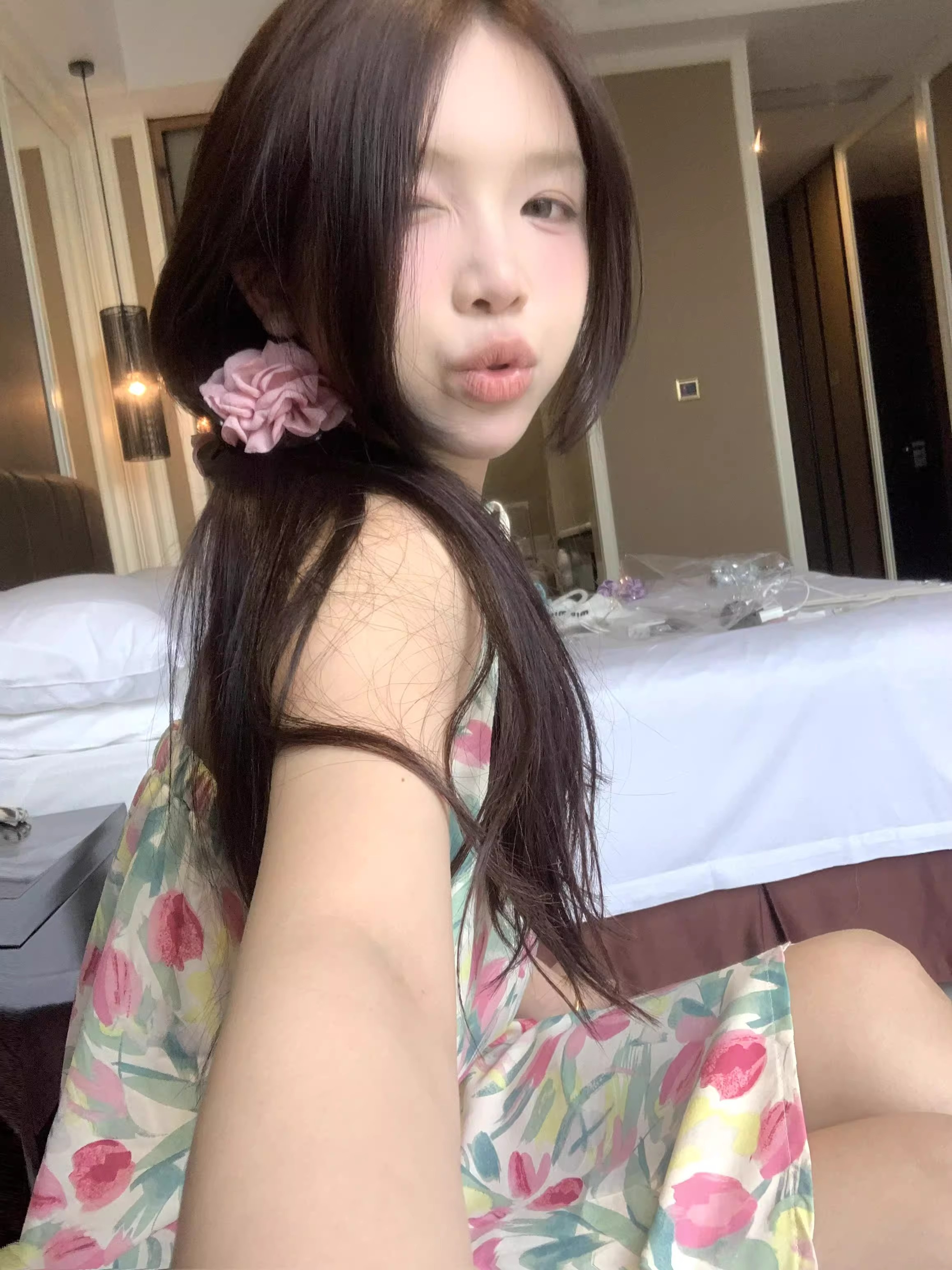 Women's Summer Cloud Cotton Camisole & Shorts Loungewear Set photo 5 (style SM-E525CF)