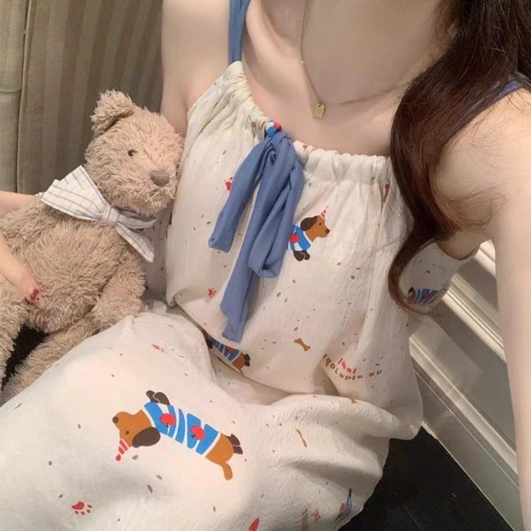 Women's Summer Cloud Cotton Built-in Chest Pad Short Sleeve & Shorts P photo 4 (style SM-B13E18)