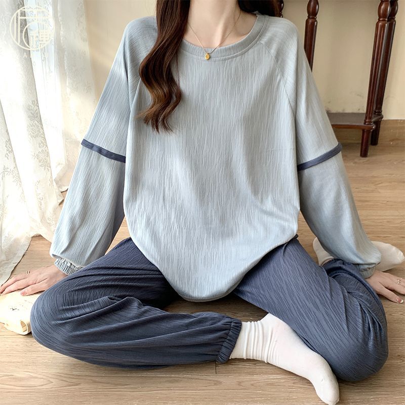 Women's Summer Cotton Double-Layer Short Sleeve & Shorts Loungewear Set