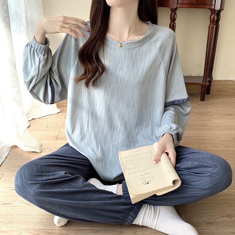 Women's Summer Cotton Double-Layer Short Sleeve & Shorts Loungewear Se photo 2 (style SM-F15B8B)