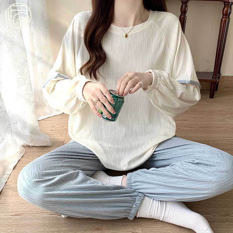 Women's Summer Cotton Double-Layer Short Sleeve & Shorts Loungewear Se photo 6 (style SM-F15B8B)