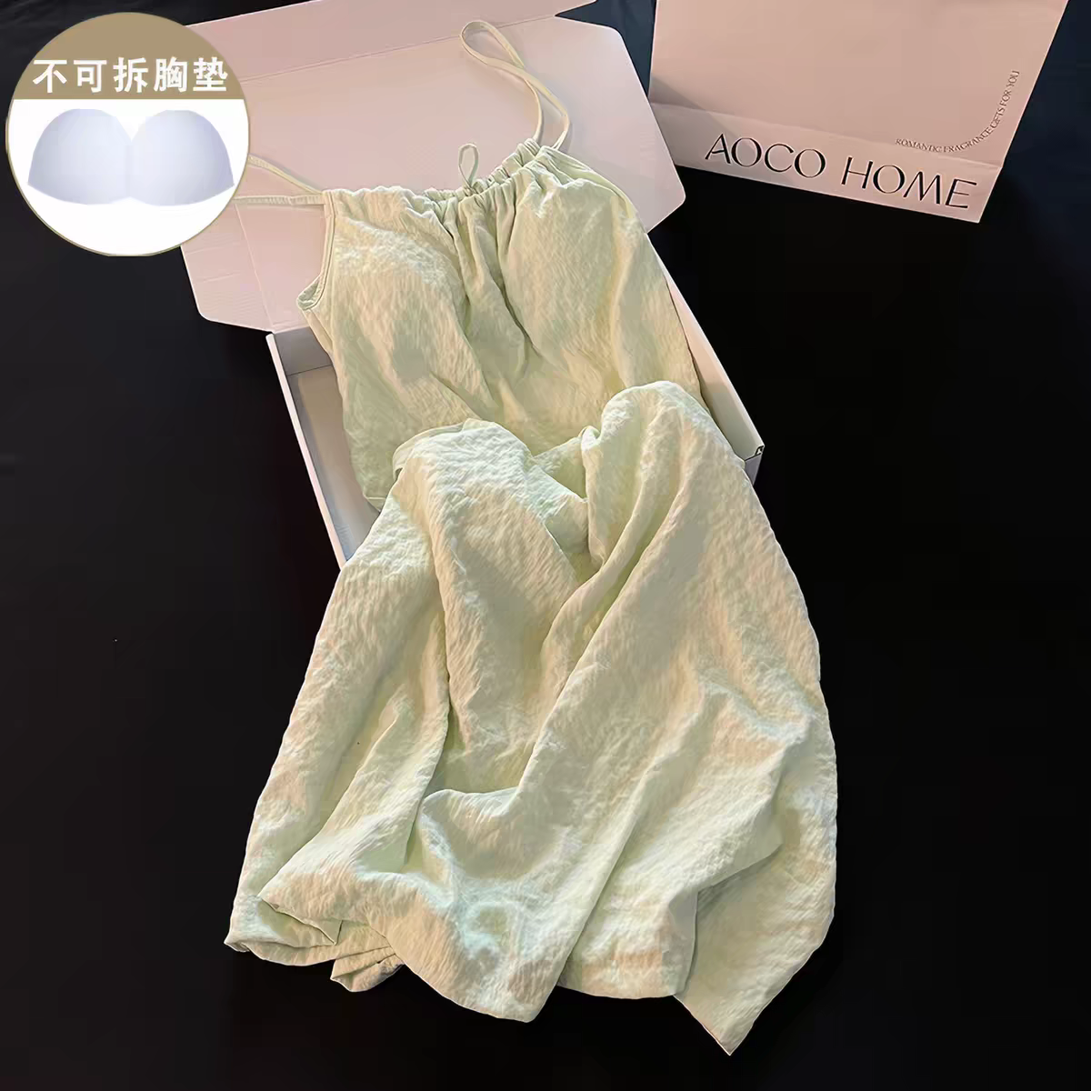 夏季纯棉带胸垫家居服女短袖短裤两件套睡衣套装透气舒适可外穿
