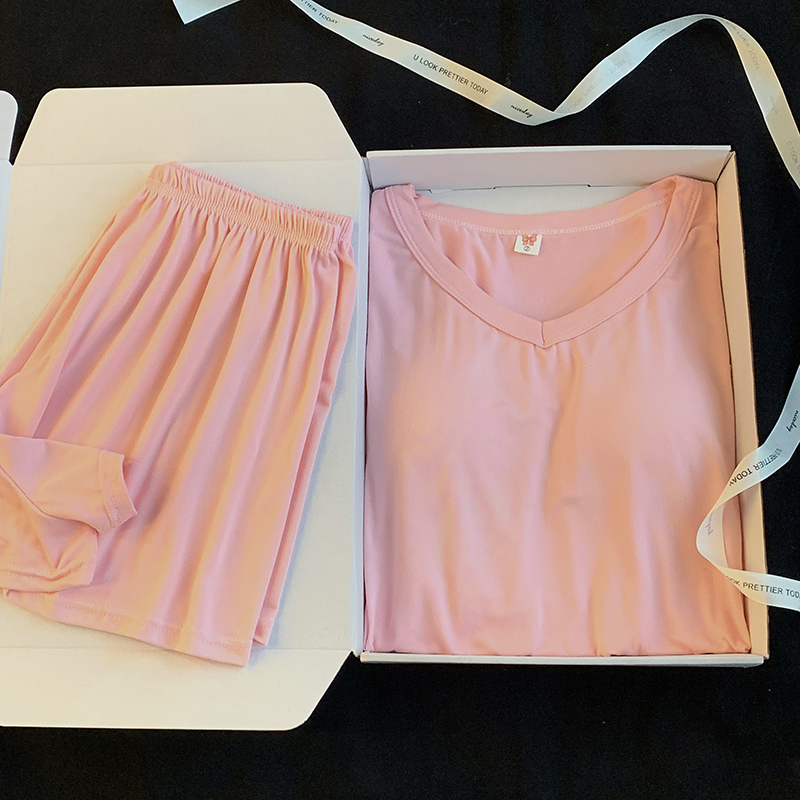 Summer Cotton Homewear Women Short Sleeve Shorts 2 Pcs Breathable Comf photo 2 (style 20)