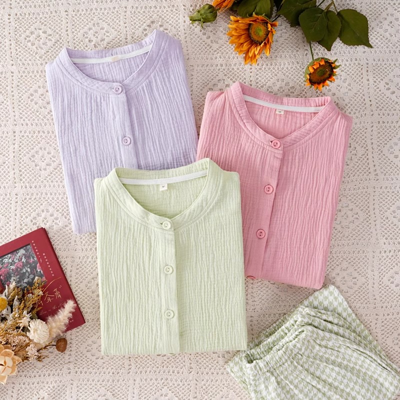 Women's Summer Cloud Cotton Short Sleeve & Shorts Loungewear Set photo 6 (style SM-A484B4)