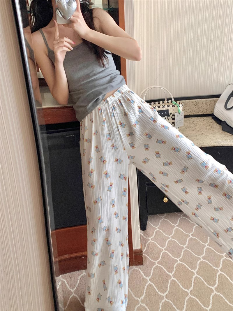 Summer Cotton Camisole Homewear Women Short Sleeve Shorts 2 Pcs Breath photo 5 (style 2068206914)