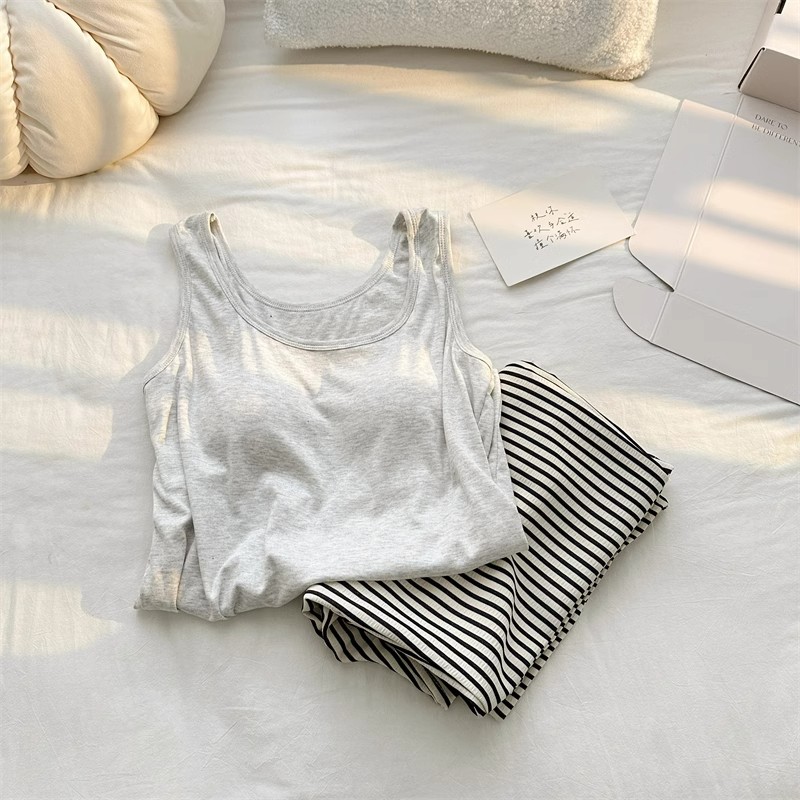 Summer Cloud Cotton With Pads Homewear Women Short Sleeve Shorts 2 Pcs photo 4 (style 2077208014)
