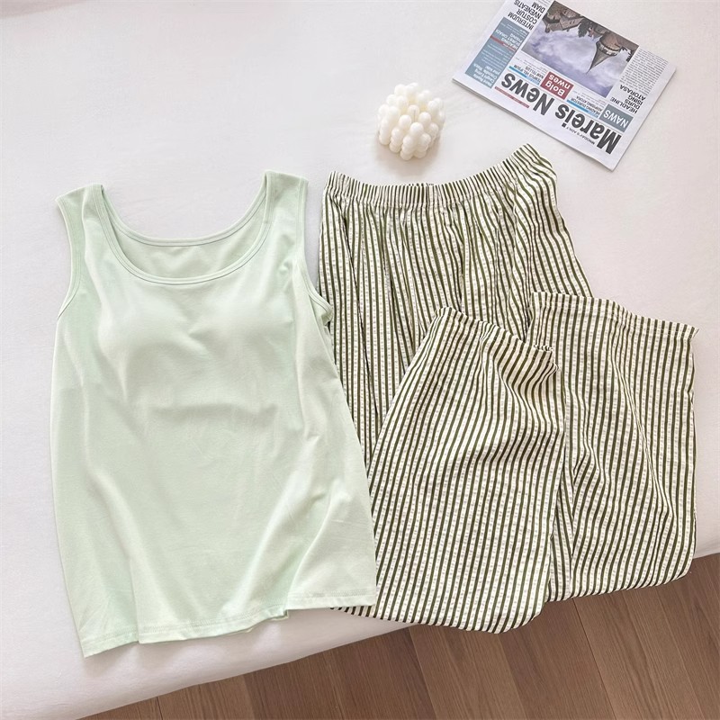 Summer Cloud Cotton With Pads Homewear Women Short Sleeve Shorts 2 Pcs photo 7 (style 2077208014)