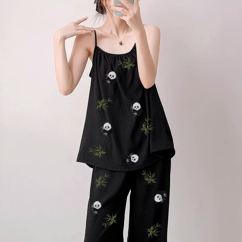 Summer Cloud Cotton Homewear Women Short Sleeve Shorts 2 Pcs Breathable Comfort Wholesale