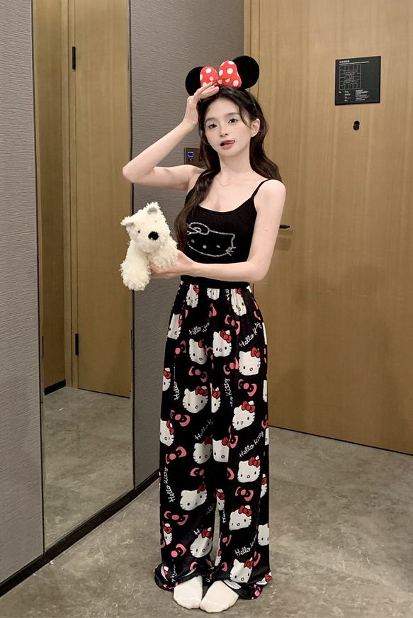 Summer Cotton-Like With Pads Camisole Homewear Women Short Sleeve Shorts 2 Pcs Wholesale