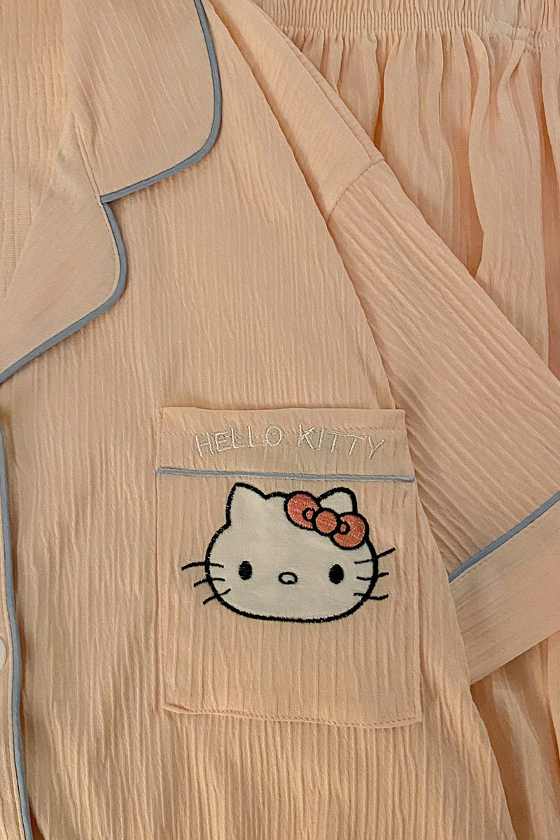 Summer Cotton Cardigan Homewear Women Short Sleeve Shorts 2 Pcs Breath photo 3 (style 220321)