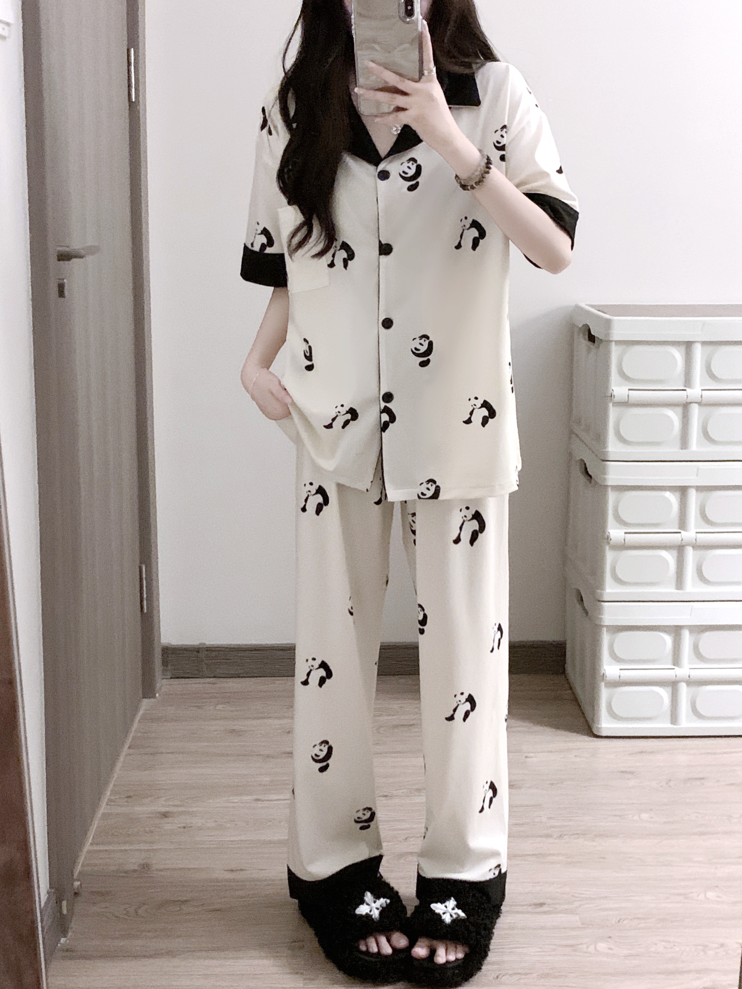 Summer Cotton-Like Homewear Women Short Sleeve Shorts 2 Pcs Breathable photo 1 (style 221522)
