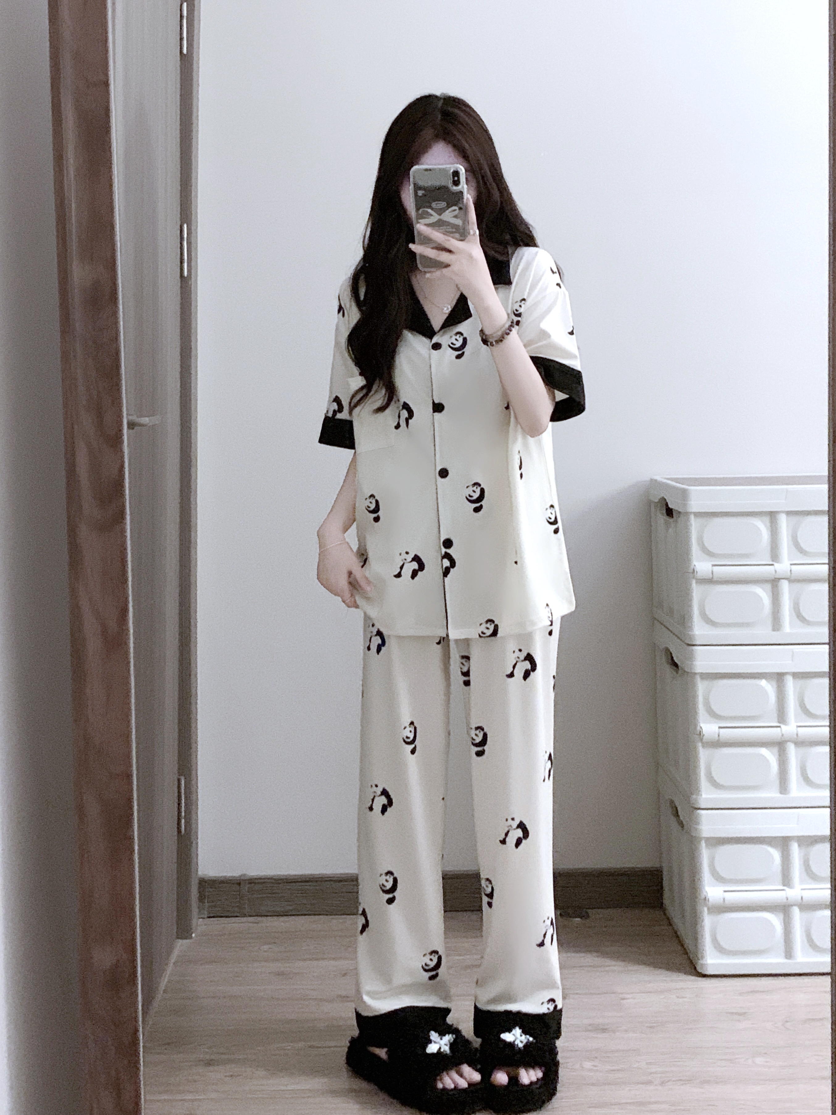 Summer Cotton-Like Homewear Women Short Sleeve Shorts 2 Pcs Breathable photo 4 (style 221522)
