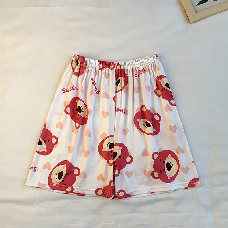 Summer Cotton Homewear Women Short Sleeve Shorts 2 Pcs Breathable Comf photo 1 (style 28)