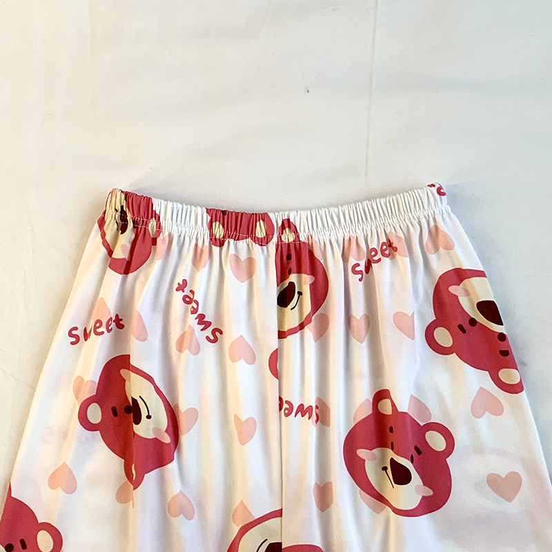 Summer Cotton Homewear Women Short Sleeve Shorts 2 Pcs Breathable Comf photo 2 (style 28)