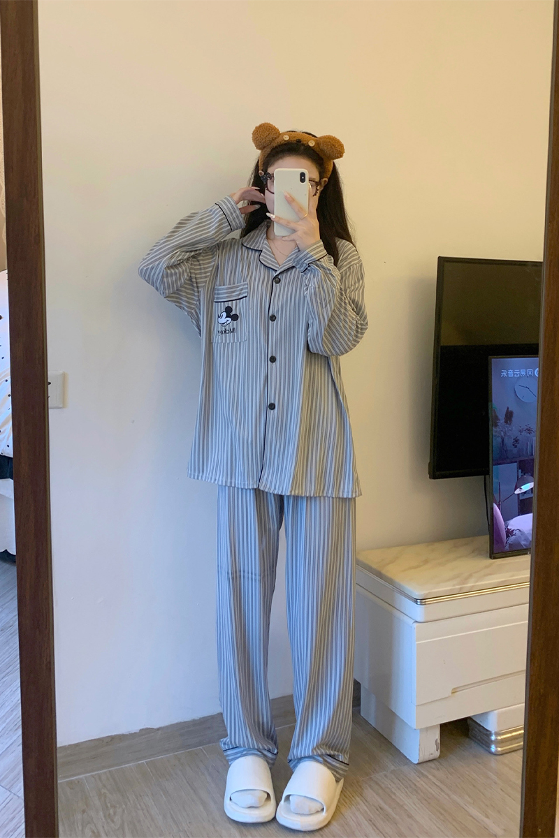 Women's Summer Cloud Cotton Double-Layer Shorts Loungewear Set photo 5 (style SM-253A25)