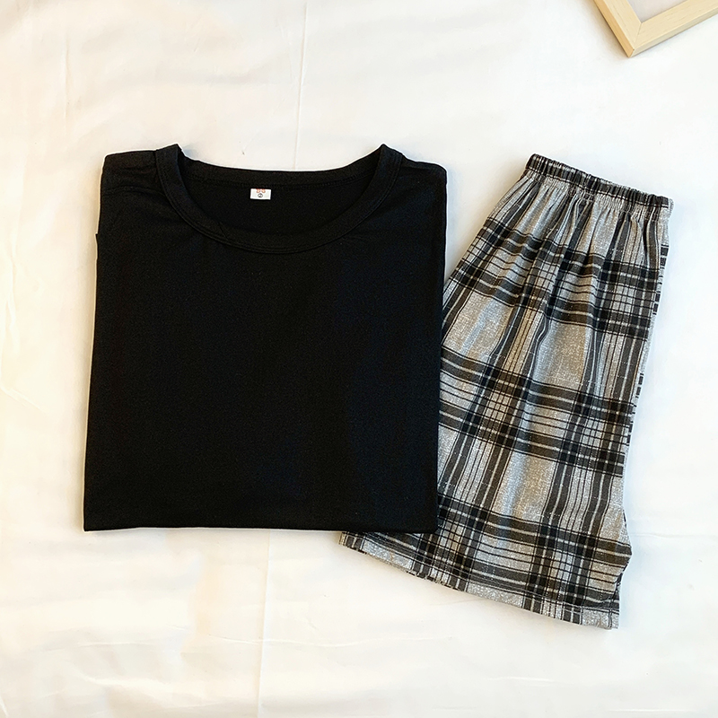 Summer Cotton Homewear Women Short Sleeve Shorts 2 Pcs Breathable Comf photo 2 (style 30)