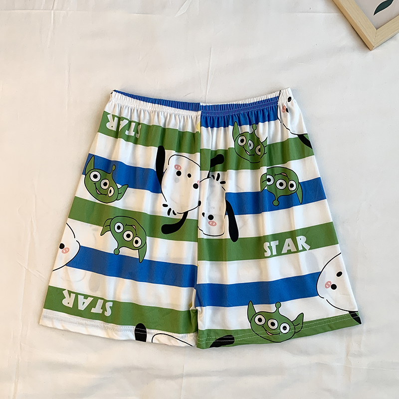Summer Cotton Homewear Women Short Sleeve Shorts 2 Pcs Breathable Comf photo 1 (style 31)