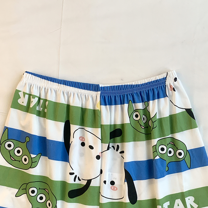 Summer Cotton Homewear Women Short Sleeve Shorts 2 Pcs Breathable Comf photo 3 (style 31)