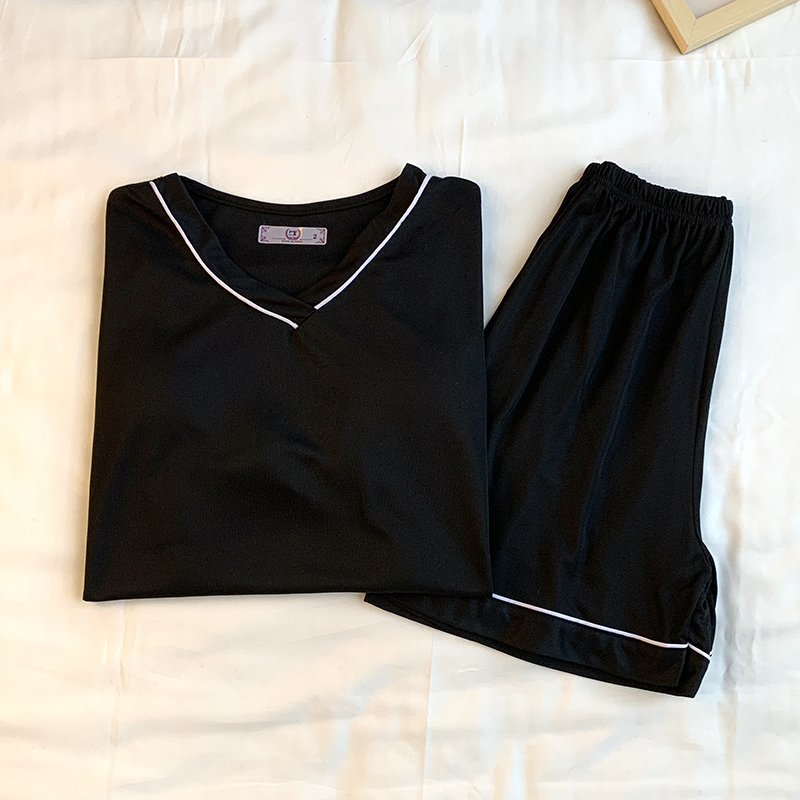 Summer Cotton Homewear Women Short Sleeve Shorts 2 Pcs Breathable Comf photo 3 (style 32)