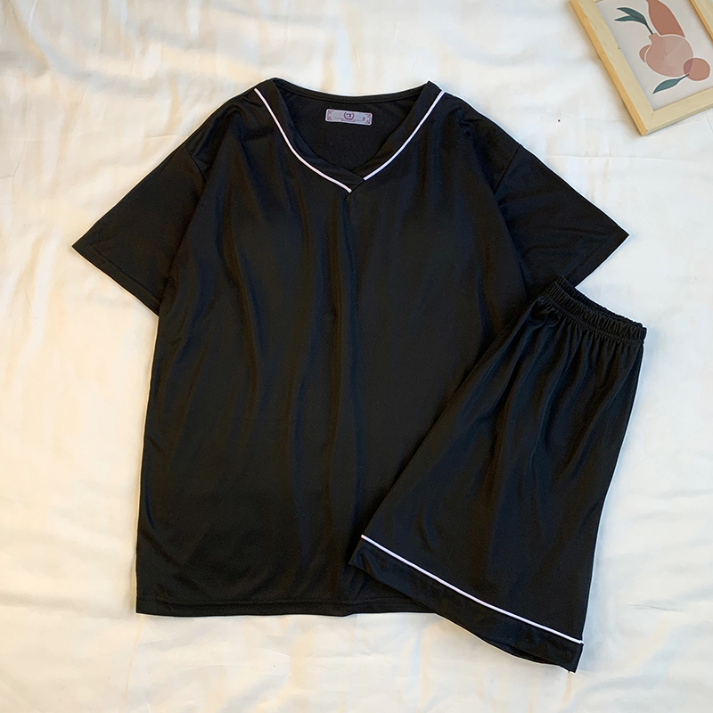 Summer Cotton Homewear Women Short Sleeve Shorts 2 Pcs Breathable Comf photo 4 (style 32)
