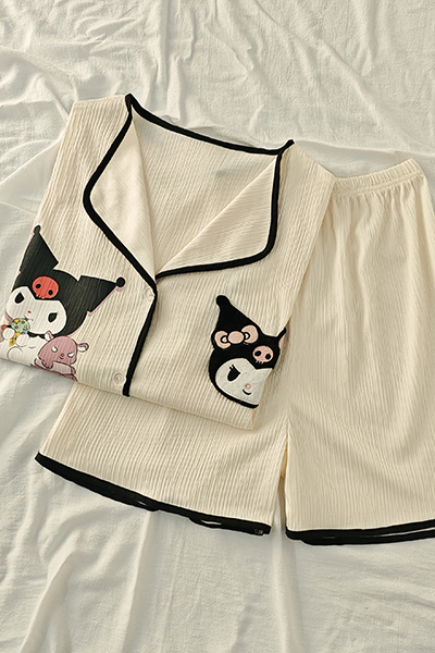 Summer Cotton Homewear Women Short Sleeve Shorts 2 Pcs Breathable Comf photo 3 (style 400600)