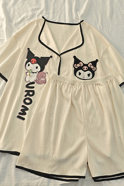 Summer Cotton Homewear Women Short Sleeve Shorts 2 Pcs Breathable Comf photo 6 (style 400600)