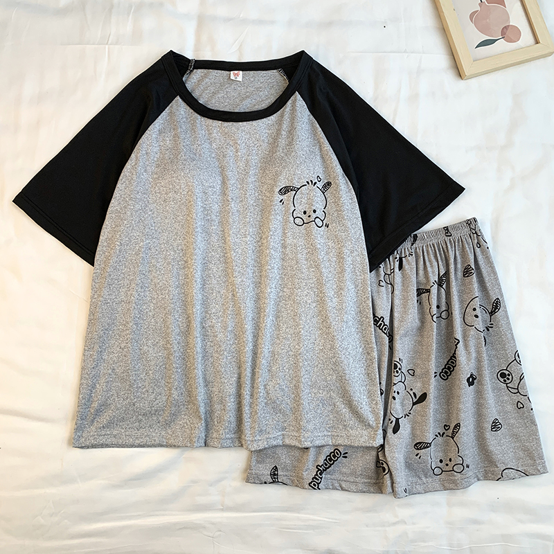 Summer Cotton Pullover Homewear Women Short Sleeve Shorts 2 Pcs Breath photo 5 (style 42)