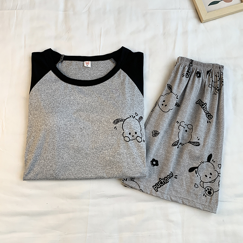 Summer Cotton Pullover Homewear Women Short Sleeve Shorts 2 Pcs Breath photo 6 (style 42)