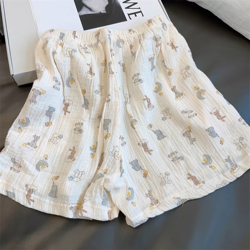Summer Cotton Homewear Women Short Sleeve Shorts 2 Pcs Breathable Comf photo 3 (style 422115)