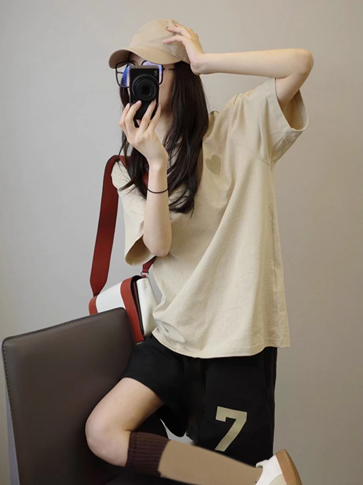 Summer Cotton-Like Homewear Women Short Sleeve Shorts 2 Pcs Breathable photo 7 (style 425314)