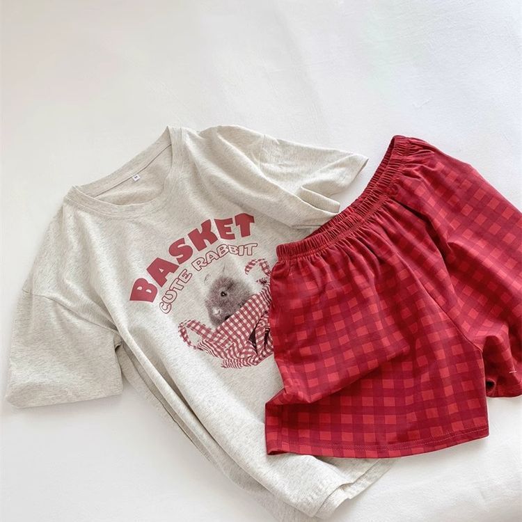 Women's Summer Imitation Cotton Pajama Set, Short Sleeve & Shorts, Bre photo 4 (style SM-B2D4A1)