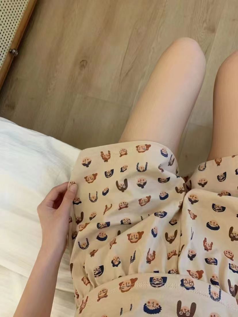 Summer Cotton Homewear Women Short Sleeve Shorts 2 Pcs Breathable Comf photo 5 (style 4302)