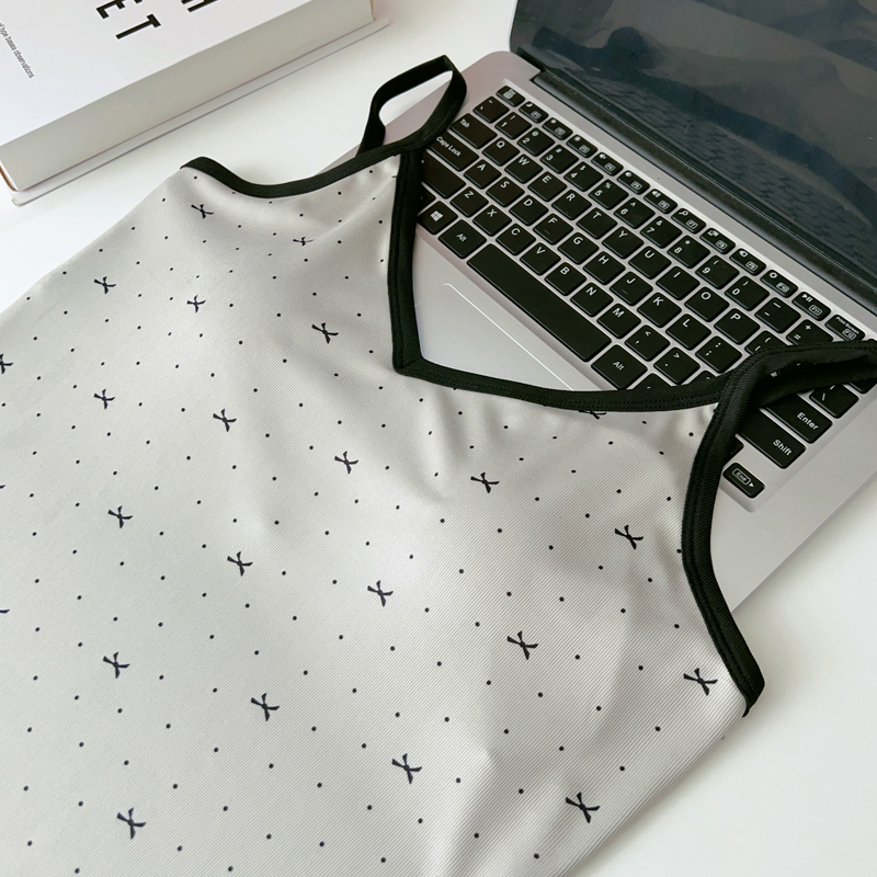 Summer Cotton-Like With Pads Camisole Homewear Women Short Sleeve Shor photo 2 (style 4352435512)
