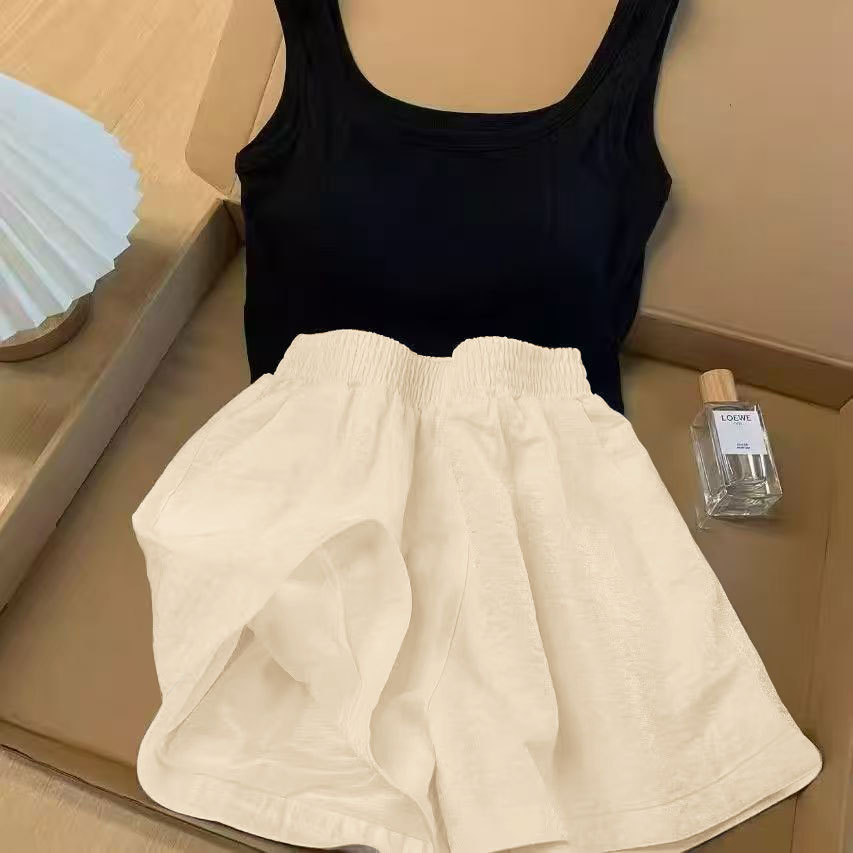 Summer Cotton-Like With Pads Homewear Women Short Sleeve Shorts 2 Pcs Breathable Wholesale