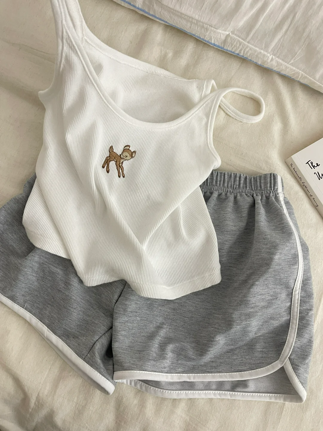 Summer Cotton-Like With Pads Homewear Women Short Sleeve Shorts 2 Pcs photo 3 (style 4360)