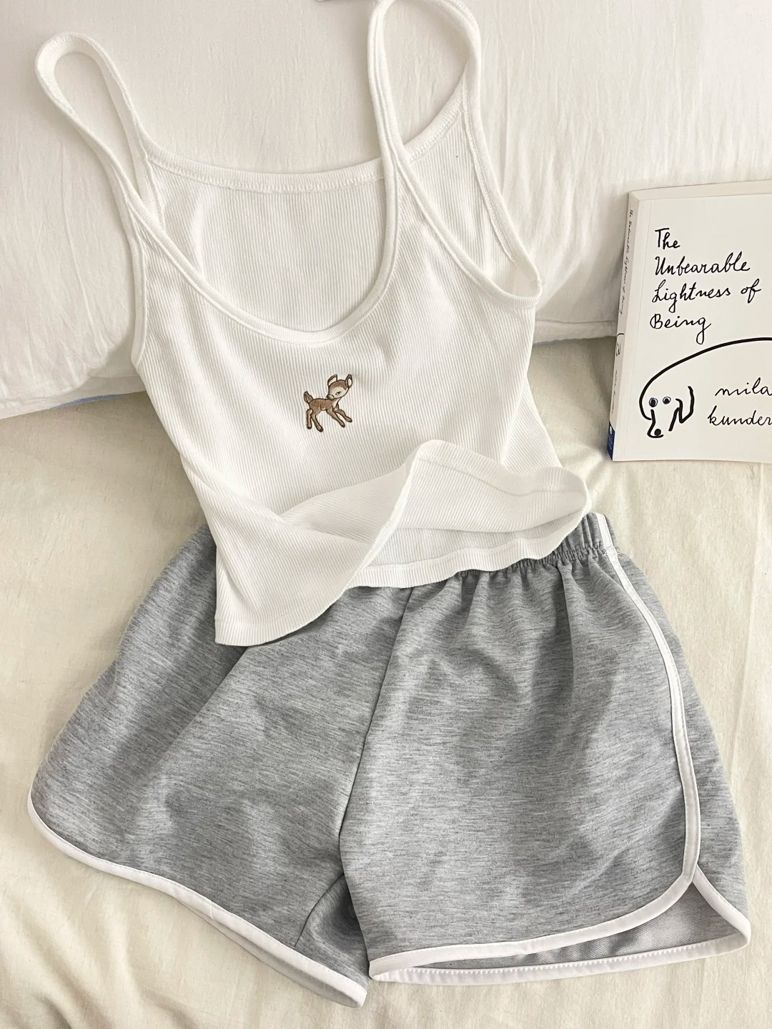 Summer Cotton-Like With Pads Homewear Women Short Sleeve Shorts 2 Pcs photo 4 (style 4360)