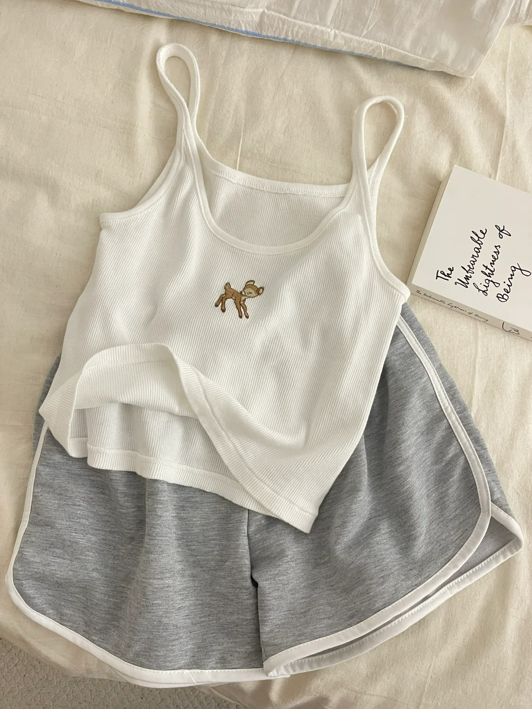 Summer Cotton-Like With Pads Homewear Women Short Sleeve Shorts 2 Pcs photo 5 (style 4360)