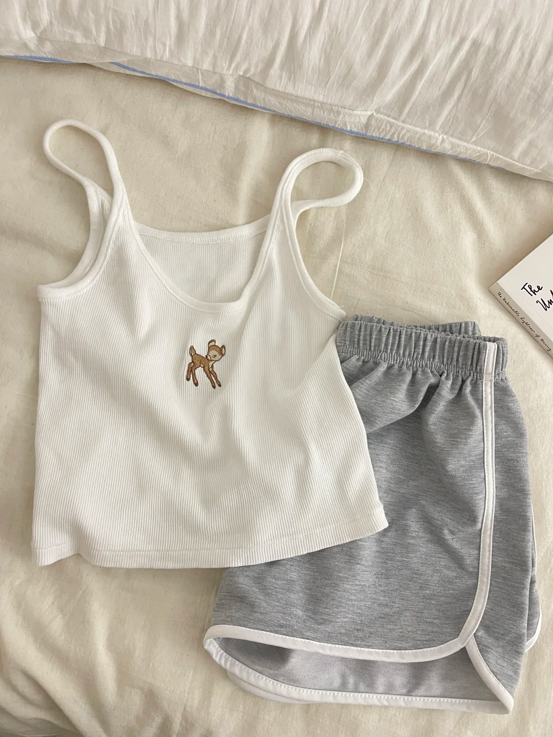 Summer Cotton-Like With Pads Homewear Women Short Sleeve Shorts 2 Pcs photo 7 (style 4360)