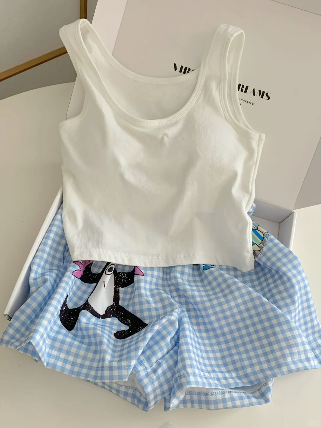 Summer Cotton-Like Vest Homewear Women Short Sleeve Shorts 2 Pcs Breat photo 6 (style 4362)
