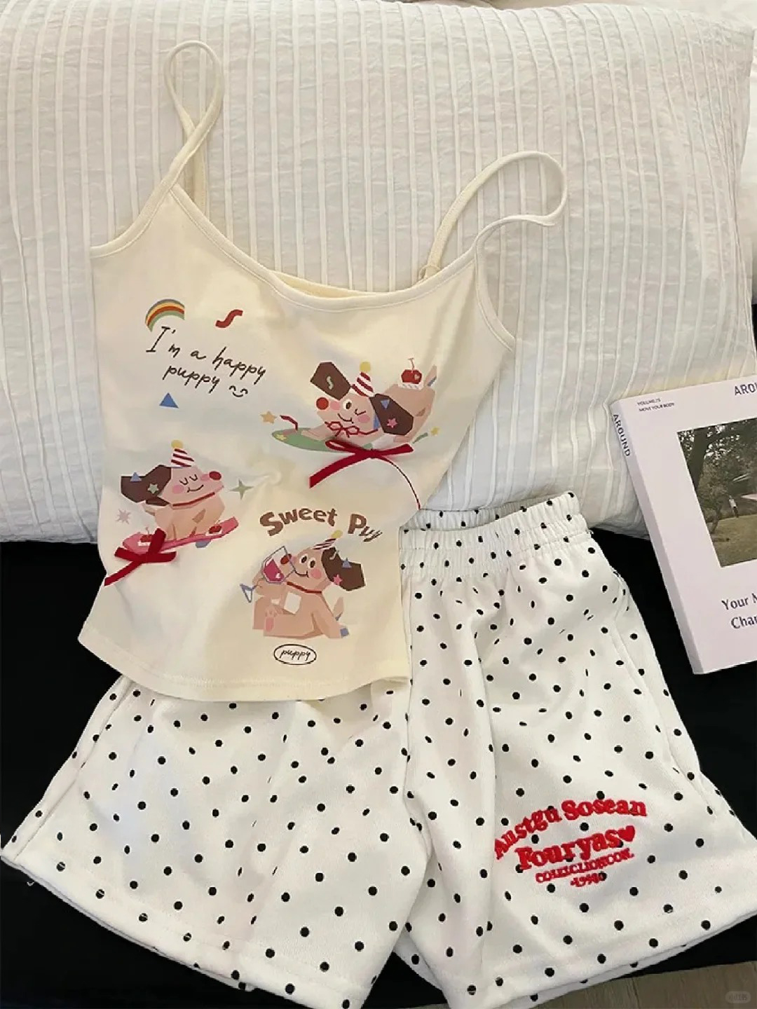 Summer Cotton-Like With Pads Homewear Women Short Sleeve Shorts 2 Pcs Breathable Wholesale