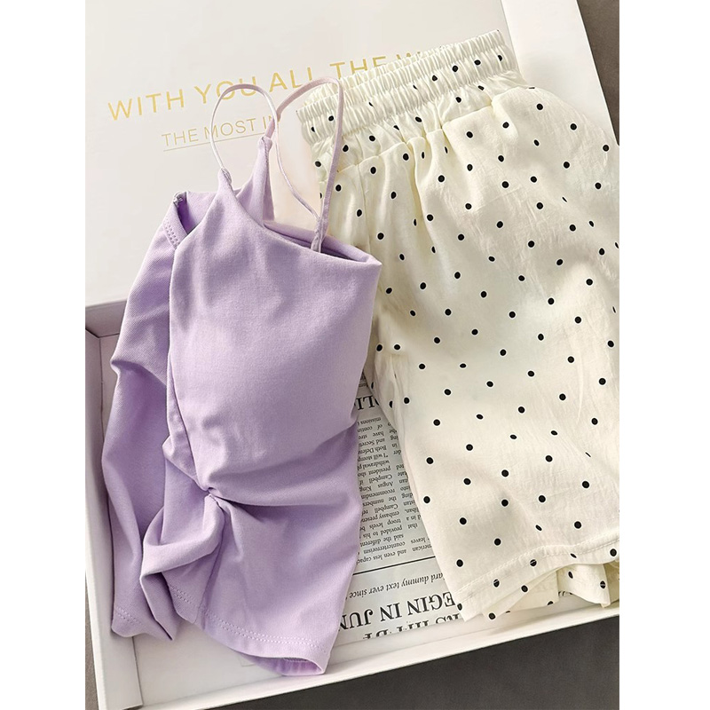 Summer Cotton-Like With Pads Homewear Women Short Sleeve Shorts 2 Pcs photo 6 (style 4373)