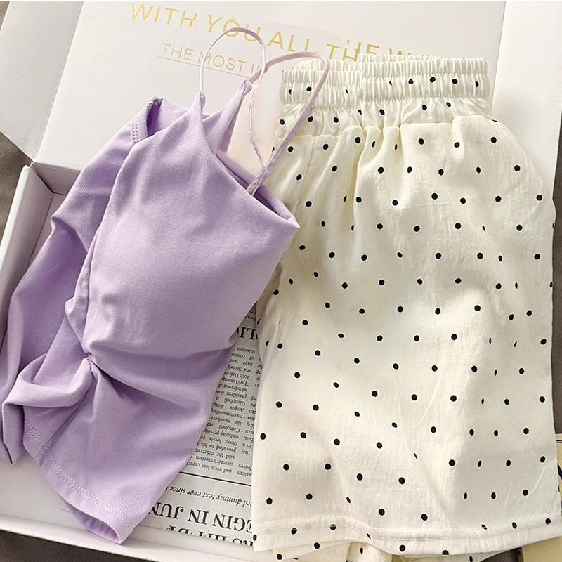 Summer Cotton-Like With Pads Homewear Women Short Sleeve Shorts 2 Pcs photo 7 (style 4373)