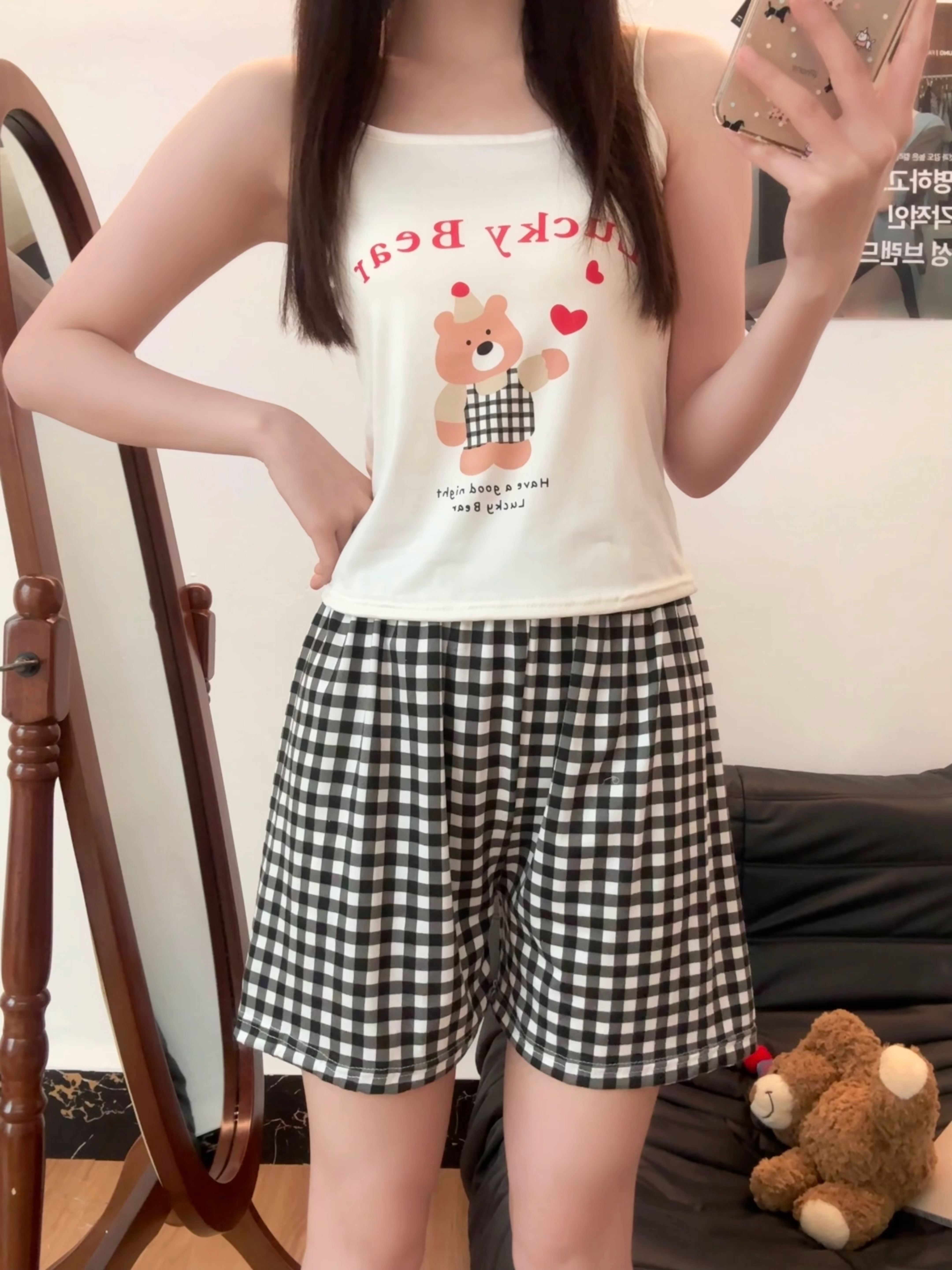 Summer Cotton-Like With Pads Homewear Women Short Sleeve Shorts 2 Pcs Breathable Wholesale