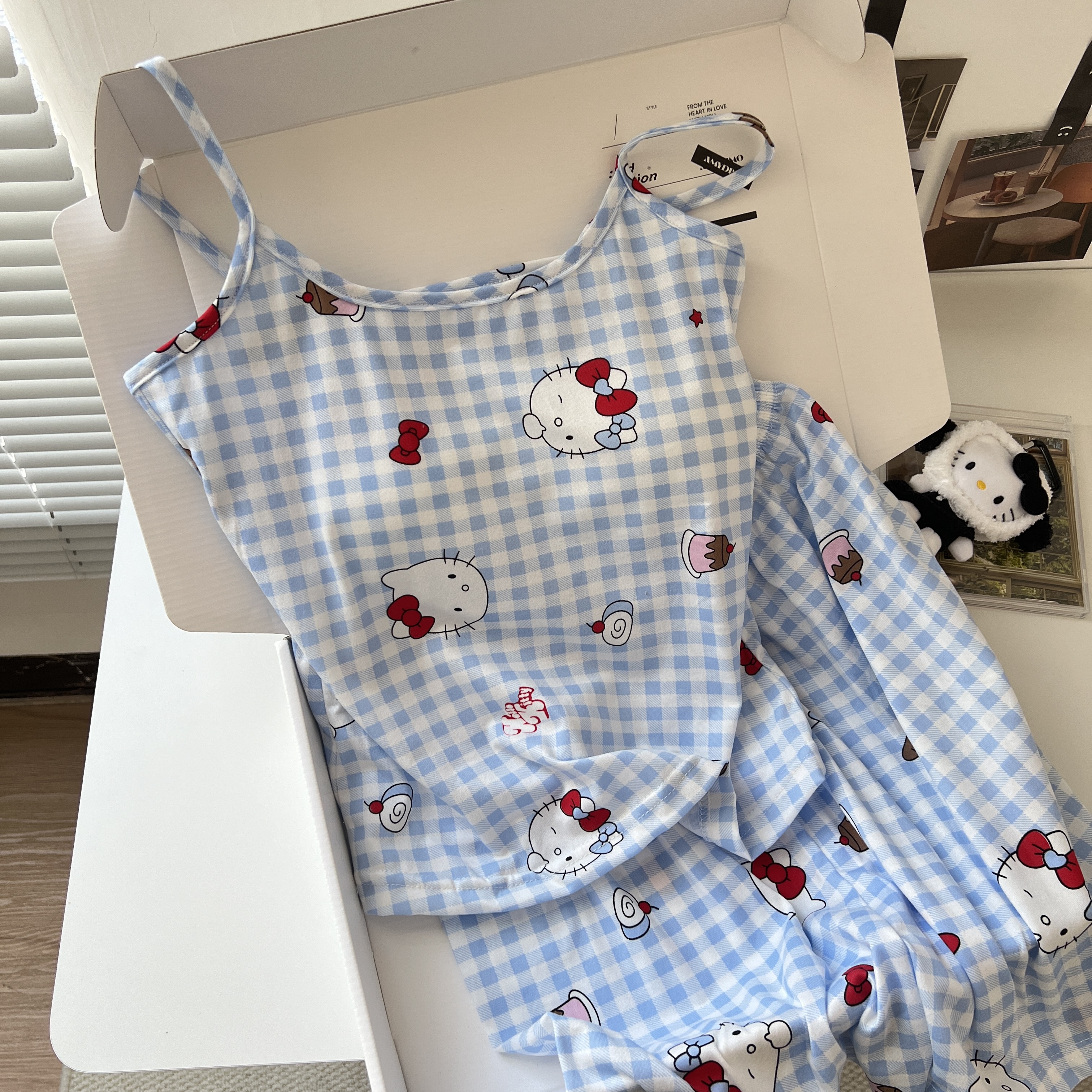 Summer Cotton-Like With Pads Homewear Women Short Sleeve Shorts 2 Pcs photo 7 (style 4629463112)